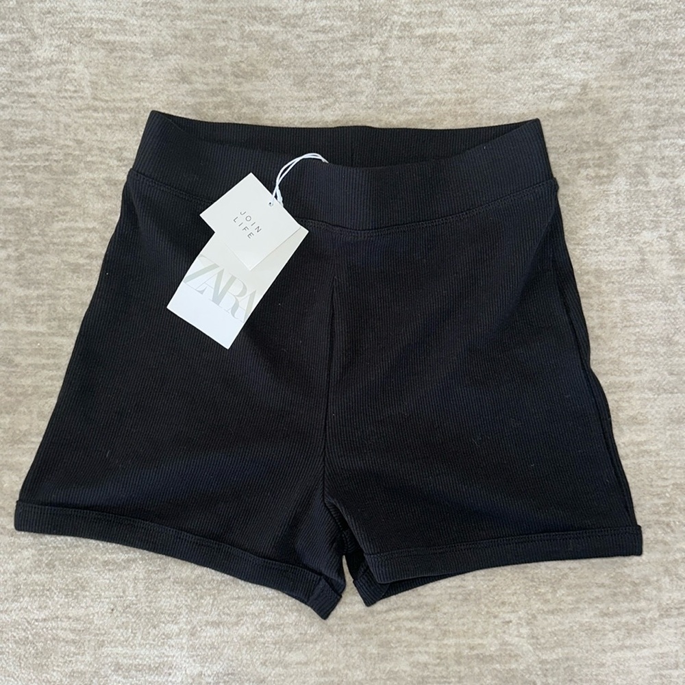 NWT ZARA ribbed biker shorts